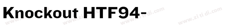 Knockout HTF94字体转换